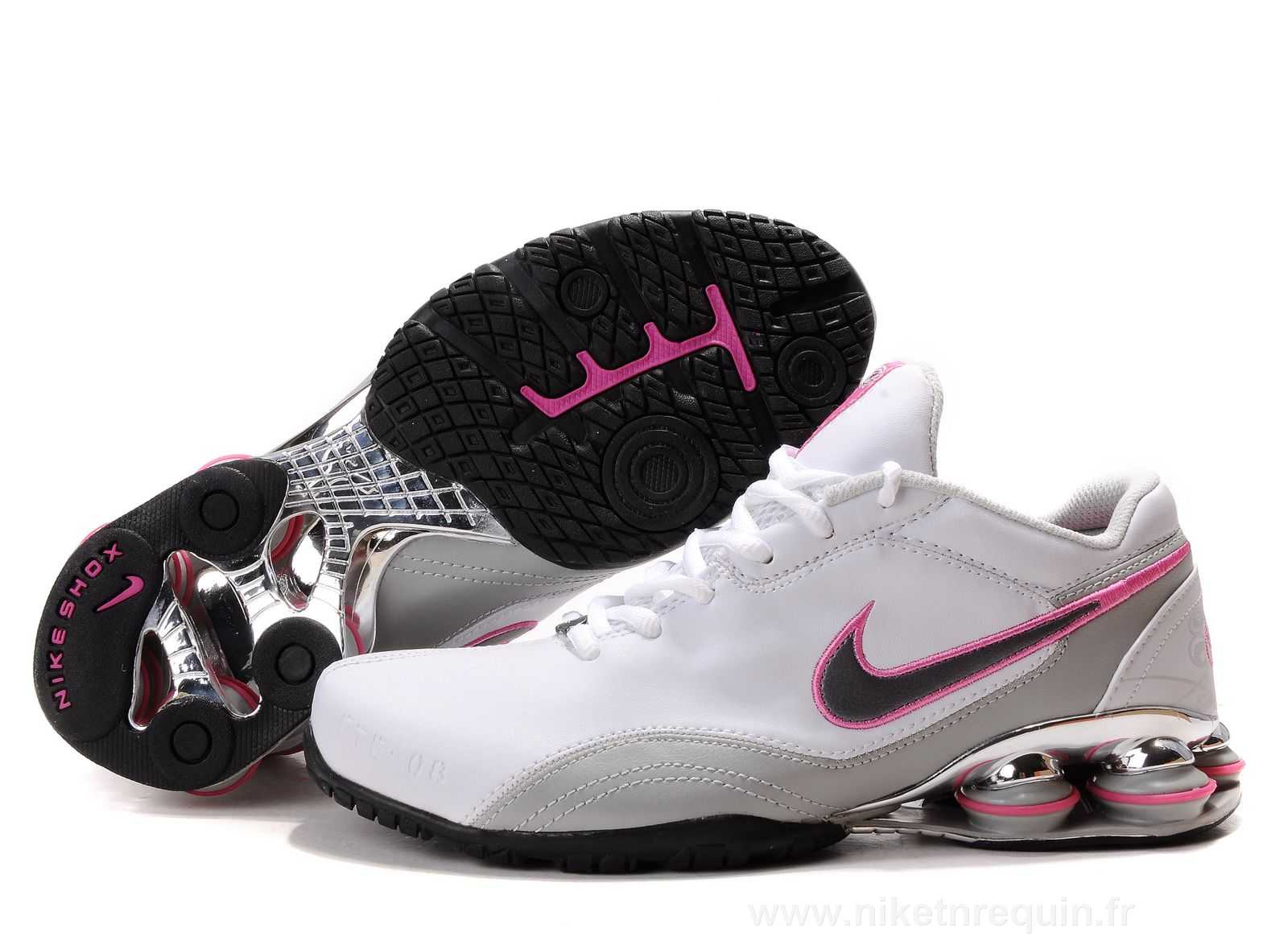 Blanc Gris Et Rose Nike Shox R5